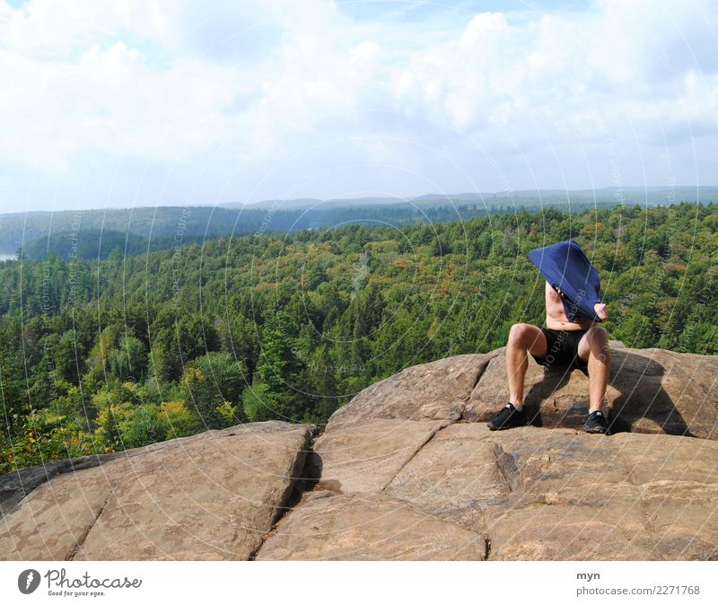 Rast sportlich Fitness Ferien & Urlaub & Reisen Tourismus Ausflug Abenteuer Ferne Freiheit Berge u. Gebirge wandern Klettern Bergsteigen Mann Erwachsene Natur