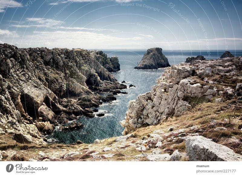 Tas de Pois Ferien & Urlaub & Reisen Natur Landschaft Urelemente Luft Wasser Sommer Schönes Wetter Felsen Gipfel Schlucht Bucht Riff Meer Bretagne Klippe