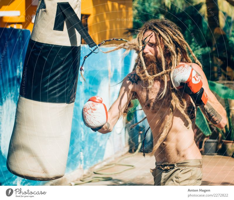 Dreader als Angst Lifestyle Sommer Kampfsport Erfolg Sportstätten Mensch maskulin androgyn Mann Erwachsene Haare & Frisuren Bart 1 30-45 Jahre Rastalocken