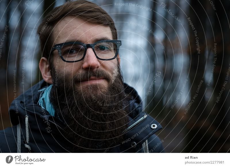 Goldenberg II Winter wandern Mensch maskulin Mann Erwachsene Kopf Haare & Frisuren Gesicht 1 30-45 Jahre Umwelt Natur Landschaft schlechtes Wetter Baum Wald