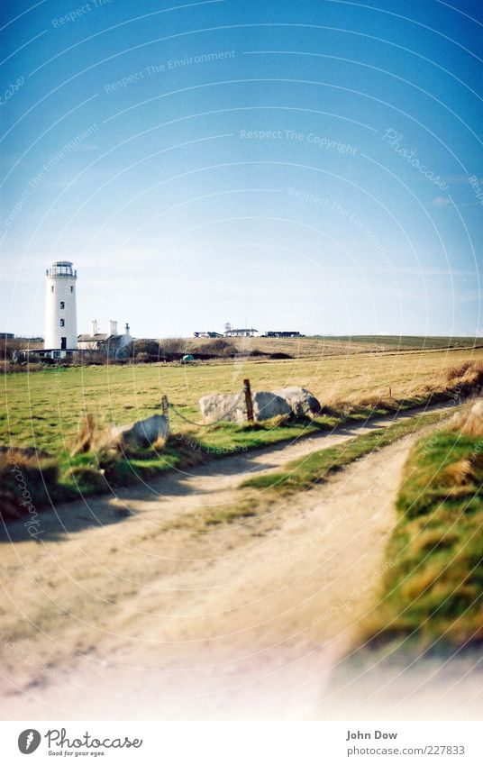 HEIMKEHR Ausflug Landschaft Frühling Sommer Schönes Wetter Gras Wiese Feld Küste Wege & Pfade Optimismus Heimweh Fernweh Zufriedenheit Idylle Zukunft Leuchtturm