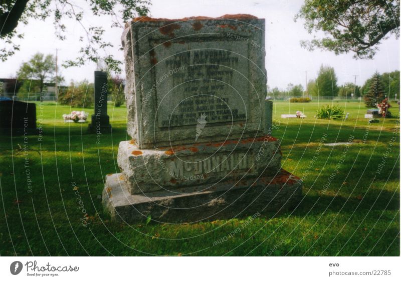 Grabstein Friedhof Dinge Grabstein mit Moos Tod