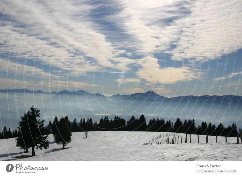 The Eye Ferien & Urlaub & Reisen Ferne Freiheit Winter Schnee Winterurlaub Berge u. Gebirge Umwelt Natur Landschaft Luft Himmel Wolken Sonnenlicht Wetter Alpen