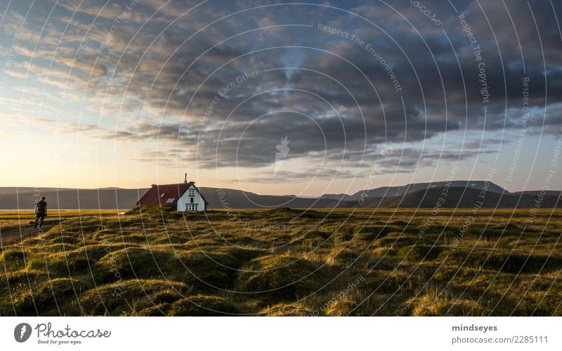 Ankommen Ferien & Urlaub & Reisen Tourismus Abenteuer Freiheit Camping wandern Mensch maskulin Mann Erwachsene 1 30-45 Jahre Natur Landschaft Himmel Wolken