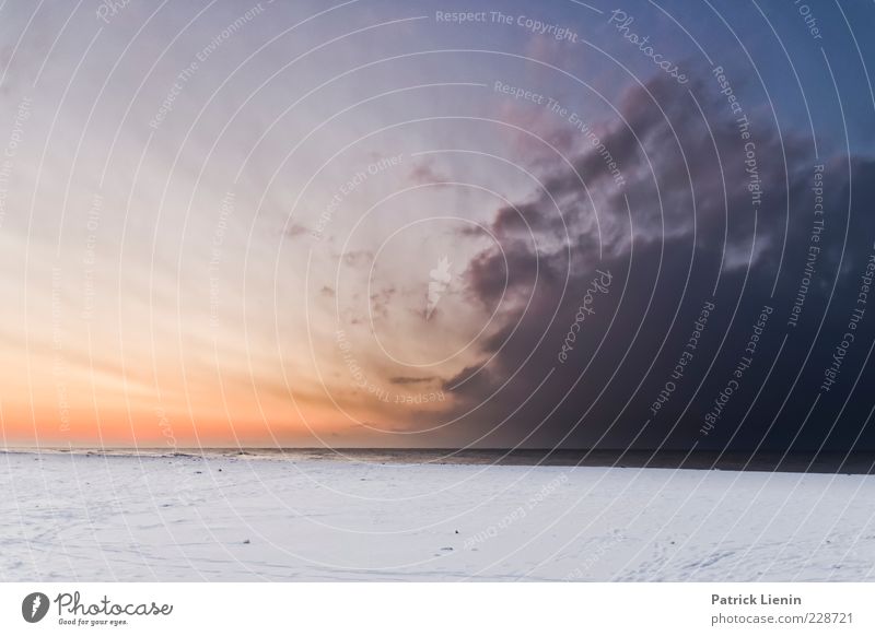 Frozen in Time Umwelt Natur Landschaft Urelemente Luft Himmel Wolken Horizont Sonnenlicht Winter Klima Wetter Schönes Wetter Unwetter Schnee Küste Strand