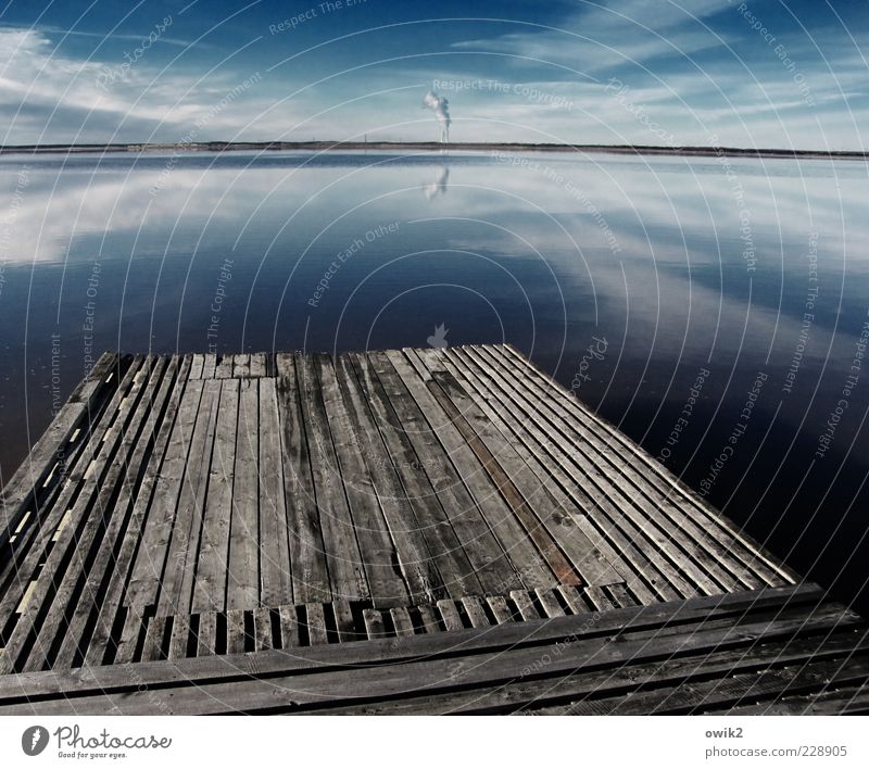 Sprungbrett Energiewirtschaft Kohlekraftwerk Umwelt Natur Landschaft Himmel Wolken Horizont Klima Schönes Wetter Küste Strand See Lausitz Deutschland Sachsen