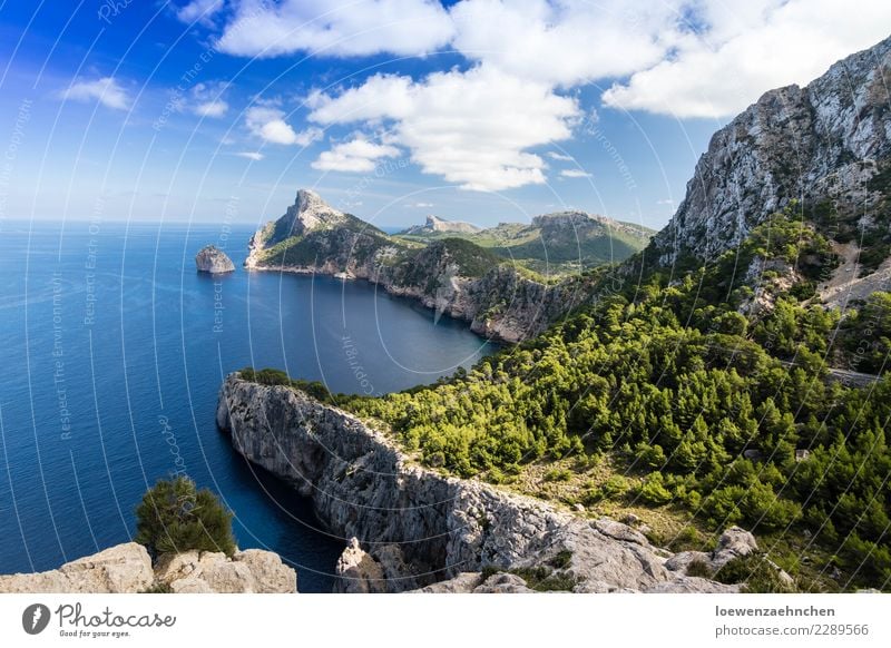 Wunderschöner Ausblick Ferien & Urlaub & Reisen Tourismus Ferne Freiheit Sommer Sommerurlaub Sonne Meer Insel Berge u. Gebirge Natur Landschaft Wolken