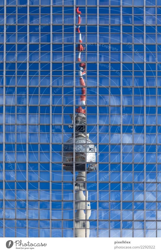 Reflexion Tourismus Sightseeing Städtereise Business Unternehmen Karriere Erfolg Berlin Berlin-Mitte Deutschland Europa Stadt Hauptstadt Hochhaus Bankgebäude