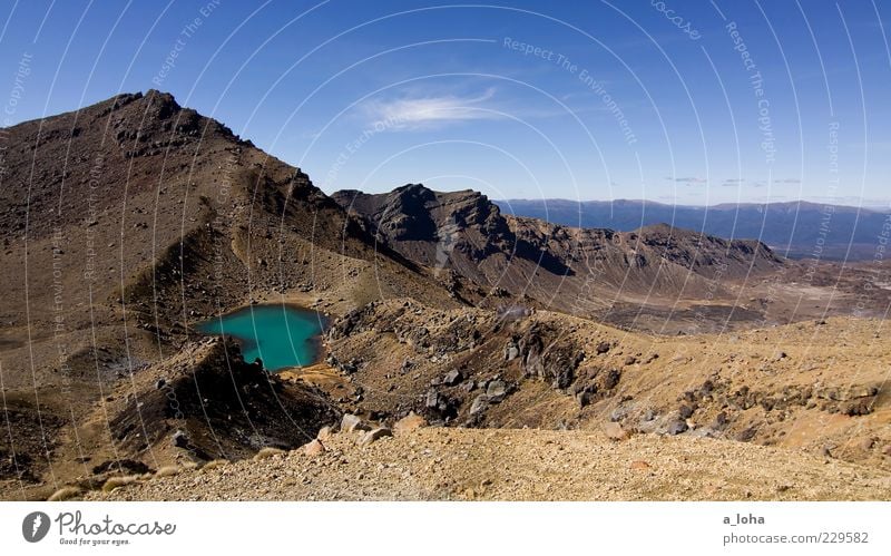 emerald lakes 2.0 Natur Landschaft Urelemente Erde Sand Luft Himmel Wolken Felsen Berge u. Gebirge Gipfel Vulkan See Fernweh Ferne Tangariro Nationalpark