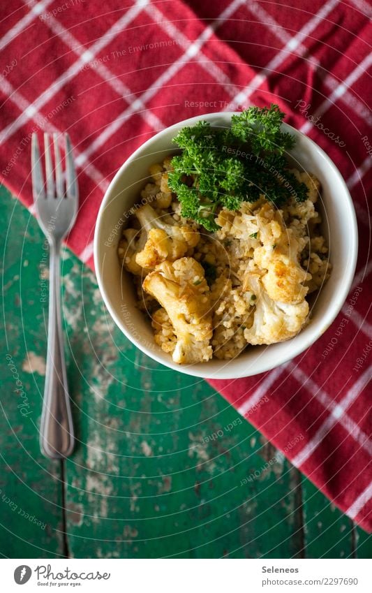 Blumenkohltopf Lebensmittel Gemüse Salat Salatbeilage Kräuter & Gewürze Petersilie Ernährung Essen Mittagessen Abendessen Bioprodukte Vegetarische Ernährung