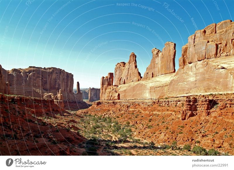 Park Avenue Utah Arches National Park Weitwinkel Berge u. Gebirge Felsen Landschaft Ferien & Urlaub & Reisen USA