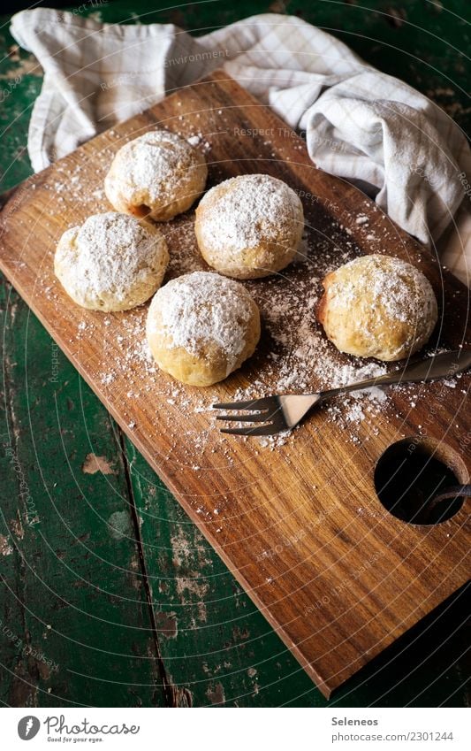 Krapfen Lebensmittel Teigwaren Backwaren Süßwaren Ernährung Essen Frühstück Kaffeetrinken Bioprodukte Vegetarische Ernährung genießen lecker süß