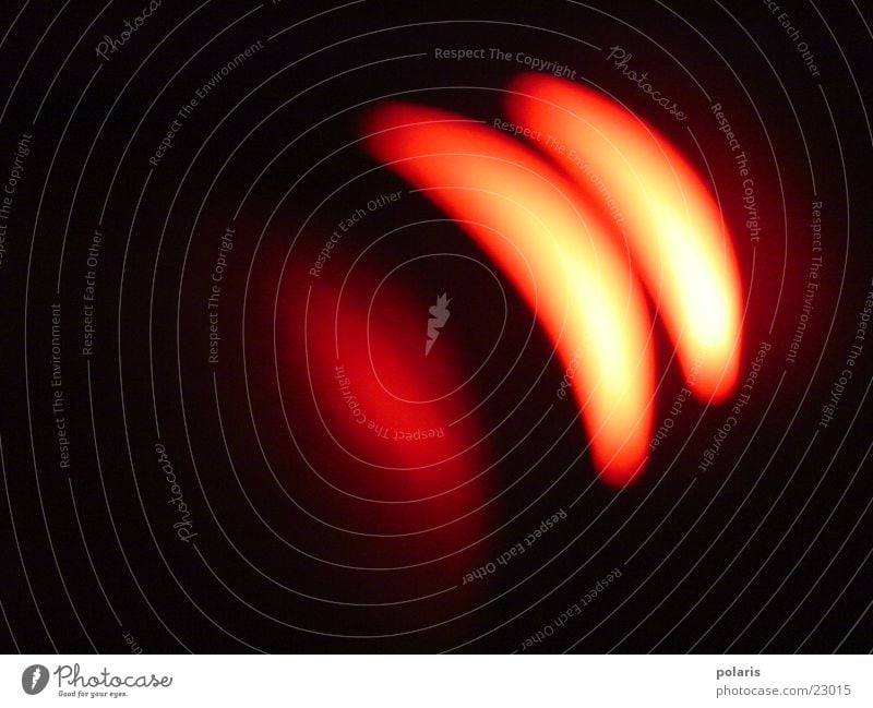 Lichtformen rot Fototechnik orange hell Bogen Fleck