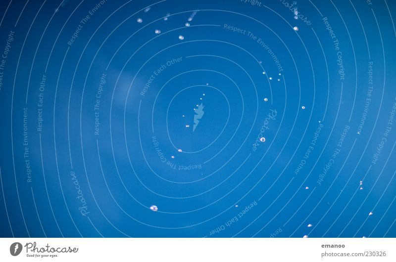 aus heiterem Himmel Natur Wasser Wassertropfen Wolkenloser Himmel Regen Flüssigkeit kalt nass blau Tropfen tropfend rund fallen Schmelzwasser himmelblau