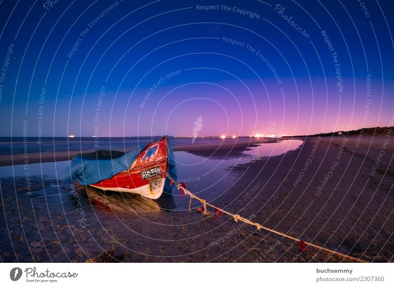 Fischerboot an der Ostsee Ferien & Urlaub & Reisen Tourismus Strand Meer Insel Seil Sand Wasser Küste Wasserfahrzeug Zufriedenheit Ahlbeck Gewässer Himmel