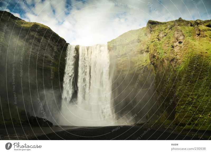 Wasserwerk Ferien & Urlaub & Reisen Berge u. Gebirge Umwelt Natur Landschaft Urelemente Erde Himmel Wolken Schönes Wetter Felsen Fluss Wasserfall