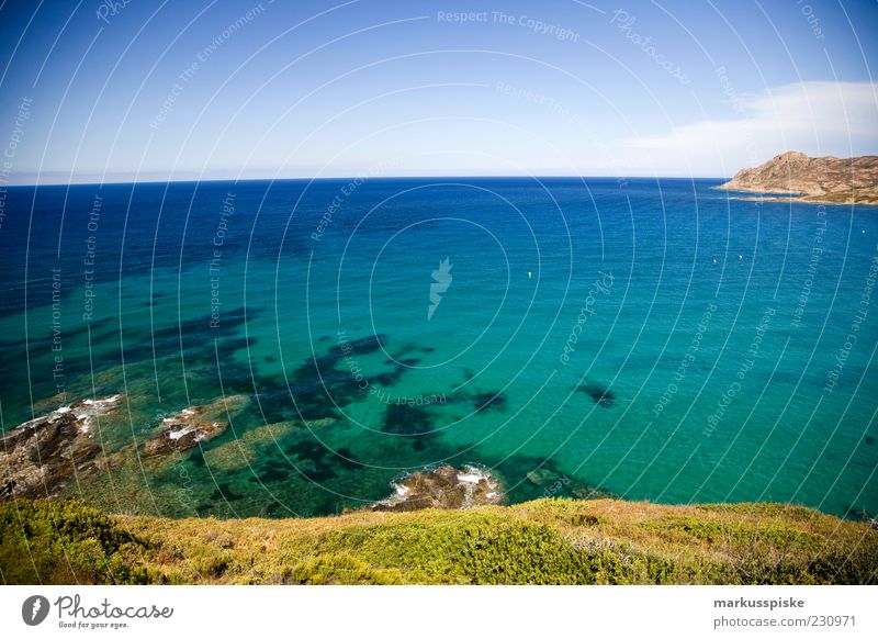 lozari korsika Ferne Freiheit Strand Meer Insel Wellen Erde Himmel Klima Schönes Wetter Hügel Felsen Küste Bucht Riff Korallenriff Korsika Erholung frisch