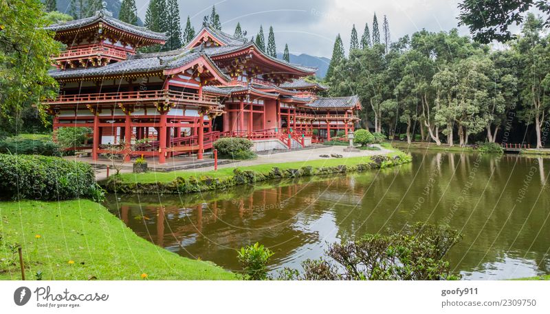 Ort der Ruhe Ferien & Urlaub & Reisen Tourismus Ausflug Freiheit Sightseeing Natur Wasser Wolken Baum Garten Teich See Hawaii USA Bauwerk Gebäude Architektur