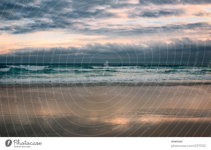 Plage Very'ach Natur Landschaft Urelemente Sand Wasser Himmel Wolken Horizont Wetter Wellen Küste Meer Fernweh Erholung Freiheit Ferne Farbfoto Außenaufnahme