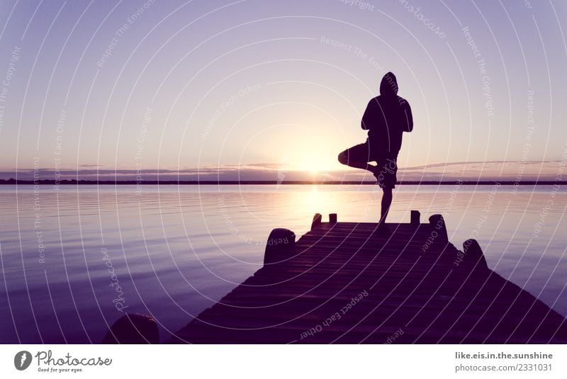 mein Moment. Sport Yoga Mensch maskulin androgyn Frau Erwachsene Mann Leben 1 Natur Meer Insel Erholung genießen Gesundheit sportlich Zufriedenheit Lebensfreude