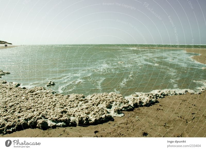 Schaumschläger Ferien & Urlaub & Reisen Ferne Natur Sand Wasser Himmel Wolkenloser Himmel Wellen Strand Nordsee Meer Insel Spiekeroog Nordfriesische Inseln