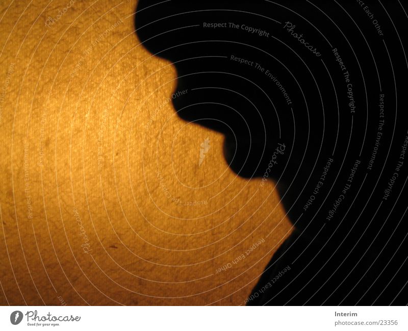 Lampenkind II Kind Nahaufnahme gelb Gegenlicht Silhouette Physik Gesicht Papierlampe Wärme