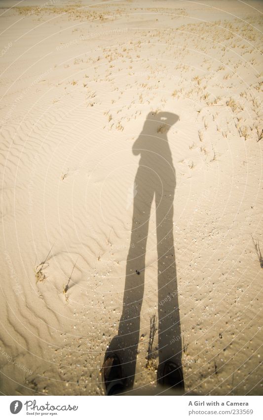 Spiekeroog l walking tall Ferien & Urlaub & Reisen Strand Insel Mensch Frau Erwachsene 1 Sand Schönes Wetter Nordsee festhalten dünn lang Formation