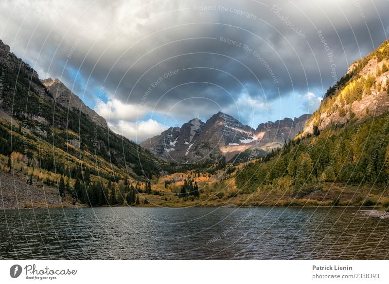 Maroon Bells Wellness Zufriedenheit Sinnesorgane Erholung Ferien & Urlaub & Reisen Berge u. Gebirge wandern Umwelt Natur Landschaft Urelemente Himmel Wolken