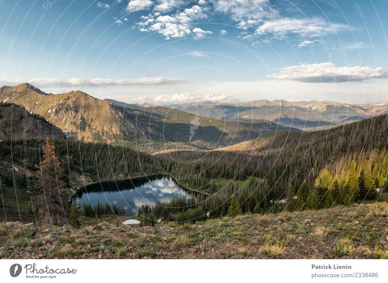 Bowen lake Ferien & Urlaub & Reisen Camping Sommer Umwelt Natur Landschaft Sonne Klima Klimawandel Wetter Schönes Wetter Wald Berge u. Gebirge Gipfel springen