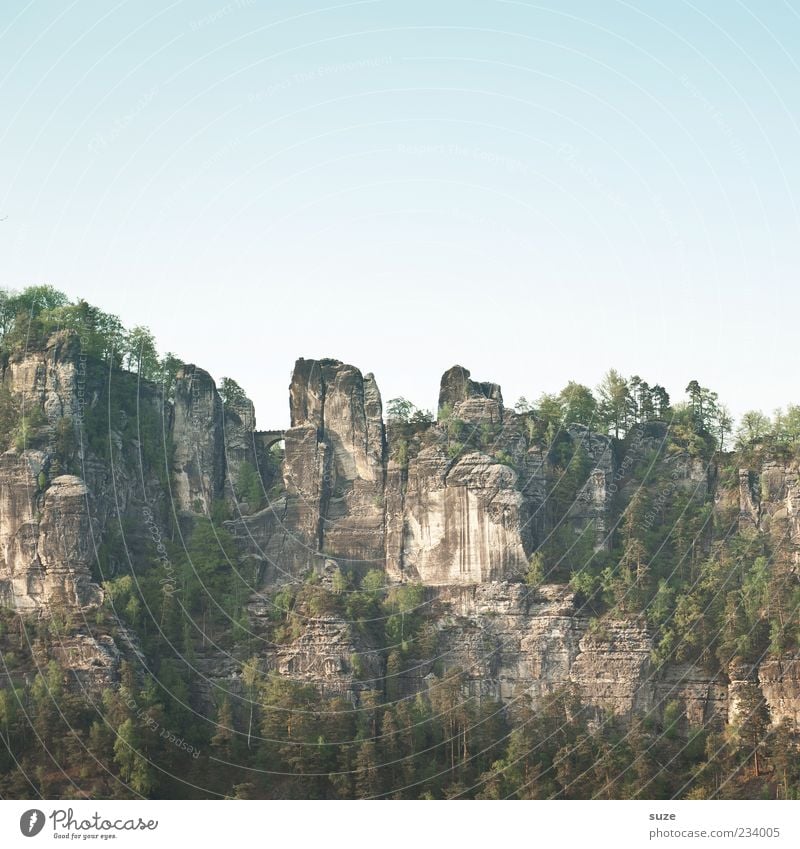 Sandstein Ferien & Urlaub & Reisen Tourismus Freiheit Berge u. Gebirge Umwelt Natur Landschaft Urelemente Luft Himmel Wolkenloser Himmel Frühling Schönes Wetter