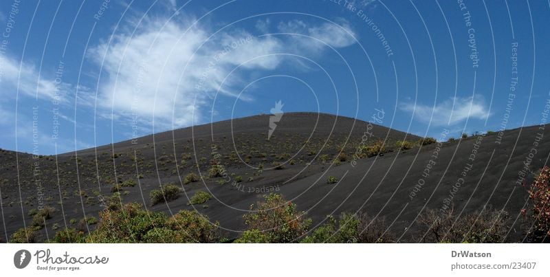 Lavasandberge schwarz Hügel La Palma Kanaren Berge u. Gebirge Sand Vulkan