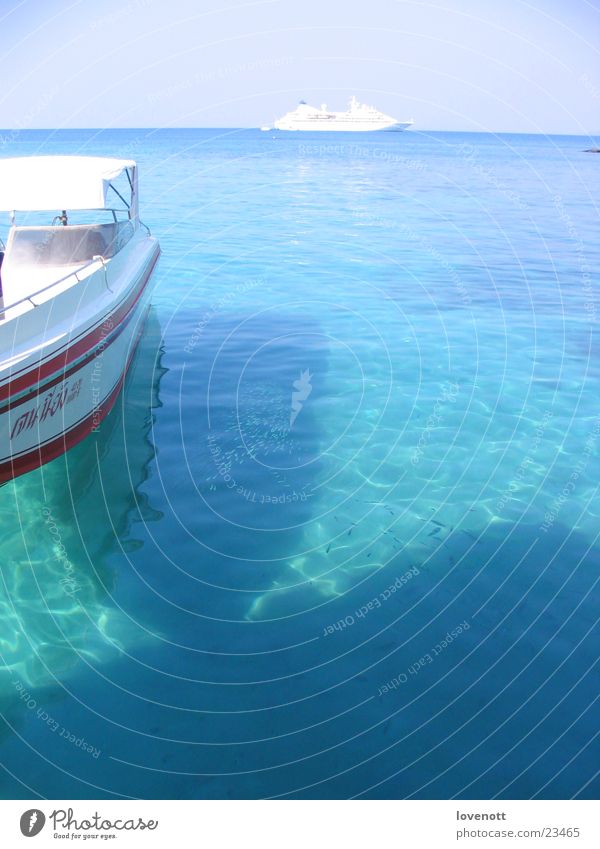 Koh kood Laguna Himmel Thailand Asien sea vacation boat aim sky blue Sand