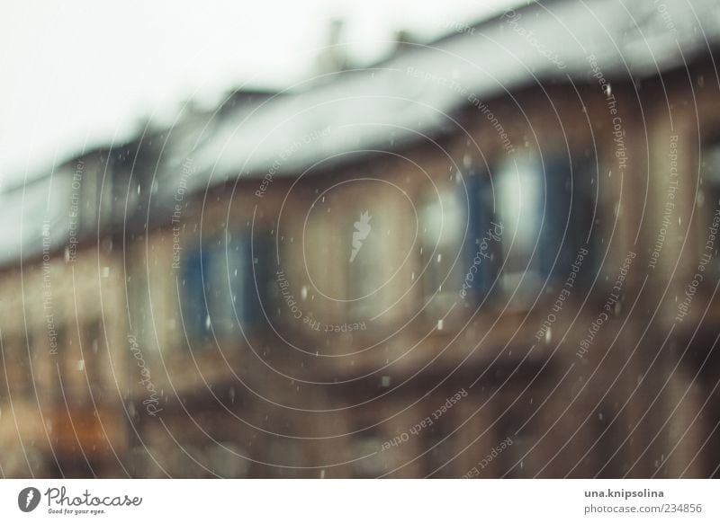 rainy day Wasser Wassertropfen Wetter schlechtes Wetter Regen Haus Gebäude Fenster nass außergewöhnlich Farbfoto Außenaufnahme Menschenleer Tag Unschärfe