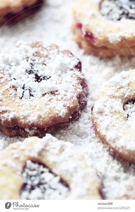 Cookie? Lebensmittel Teigwaren Backwaren Dessert Süßwaren Marmelade Ernährung Kaffeetrinken Fingerfood ästhetisch Keks Puderzucker Bäckerei Weihnachten & Advent