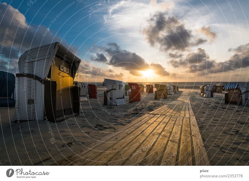 Zur Sonne Schwimmen & Baden Ferien & Urlaub & Reisen Tourismus Sommer Sommerurlaub Sonnenbad Strand Meer Insel Natur Landschaft Sand Himmel Wolken Sonnenaufgang