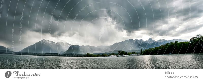 Sommergewitter zum Jubiläum Natur Landschaft Urelemente Wasser Himmel Wolken Gewitterwolken Wetter Unwetter Wind Sturm Regen Alpen Berge u. Gebirge Gipfel