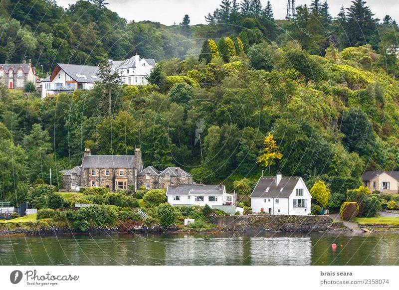 Oban Stadt Lifestyle Ferien & Urlaub & Reisen Tourismus Strand Meer Haus Landschaft Küste Bucht Fischerdorf Skyline Hafen Gebäude Architektur Sehenswürdigkeit