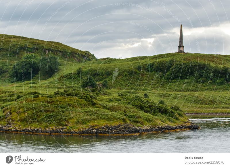 Oban, Schottland. Ferien & Urlaub & Reisen Tourismus Strand Meer Umwelt Natur Landschaft Erde Wolken schlechtes Wetter Gras Küste Bucht Fischerdorf Schifffahrt