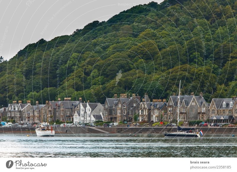 Oban Stadt und Hafen Ferien & Urlaub & Reisen Tourismus Ausflug Städtereise Kreuzfahrt Strand Meer Haus Kultur Landschaft Küste Bucht Skyline Burg oder Schloss