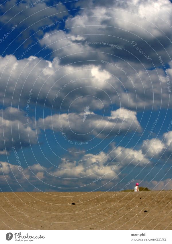 Sand, Strand und Wolken Agger Vestervig Himmel blau Dänemark x