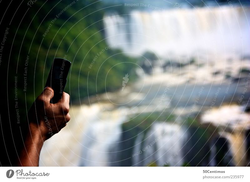 Schnappschuss - snapshot - iguazu falls Ferien & Urlaub & Reisen Tourismus Ausflug Ferne Sightseeing wandern Handy Fotokamera Landschaft Wasser Sommer