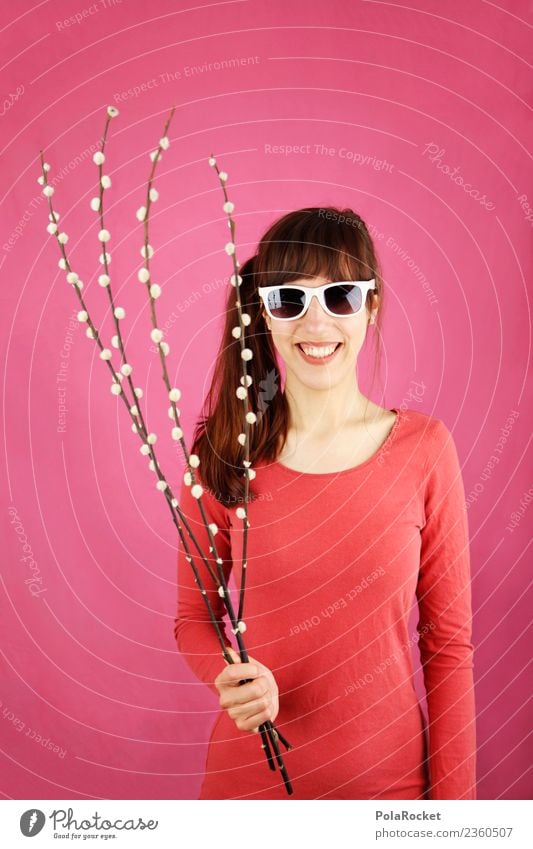 #A# Frühling Kunst ästhetisch Frühlingsgefühle Frühlingstag Frühlingsfarbe Frühlingsfest rosa Sonnenbrille Mai Frühblüher Jugendliche Frau mehrfarbig Mode