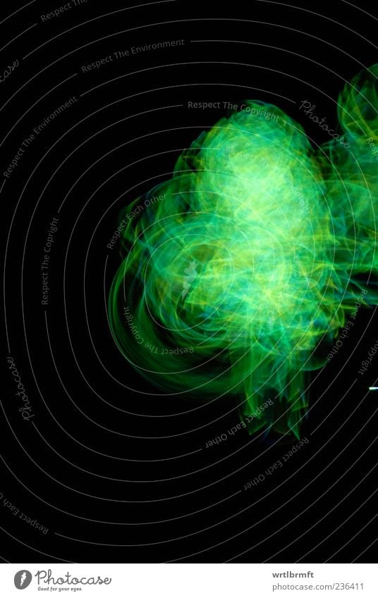 Grünes Chaos Technik & Technologie Show Bewegung drehen leuchten ästhetisch mehrfarbig gelb grün träumen bizarr Farbfoto Innenaufnahme Experiment abstrakt