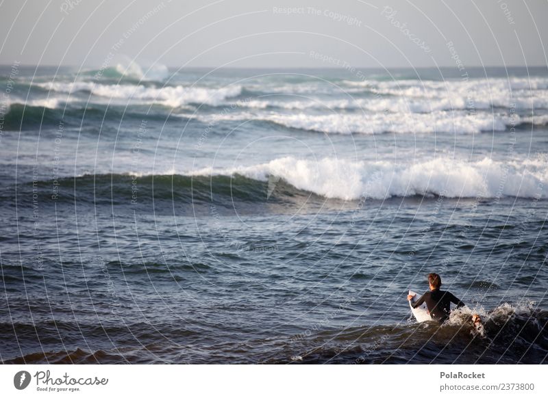 #A# Waterfront Kunst ästhetisch Meer Surfer Surfen Wassersport Extremsport Außenaufnahme Ferne Natur Naturgewalt Farbfoto Gedeckte Farben Innenaufnahme