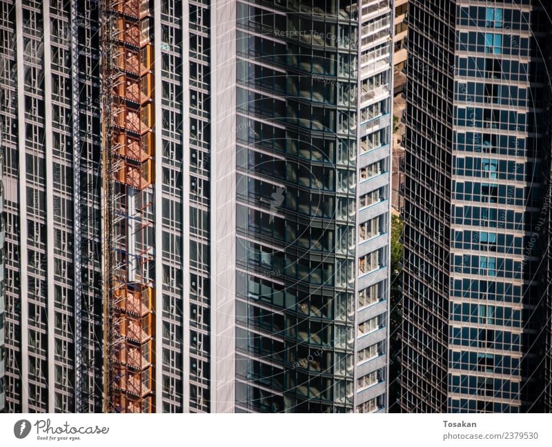 Die Lücke - The Gap Skyline Hochhaus Stadt blau rot Kanada Nordamerika Ostkanada Farbfoto Außenaufnahme Menschenleer Tag Zentralperspektive