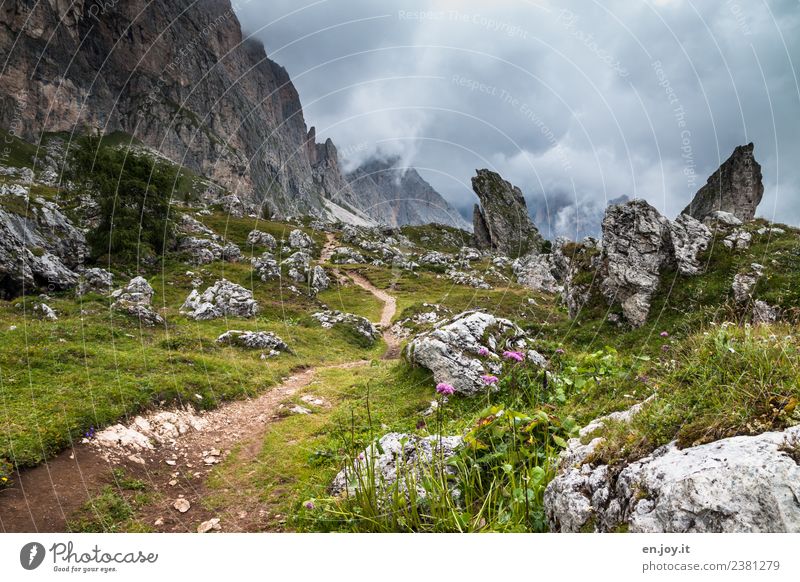 zwischendurch Ferien & Urlaub & Reisen Tourismus Ausflug Abenteuer Sommer Sommerurlaub Berge u. Gebirge wandern Natur Landschaft Himmel Wolken Gewitterwolken