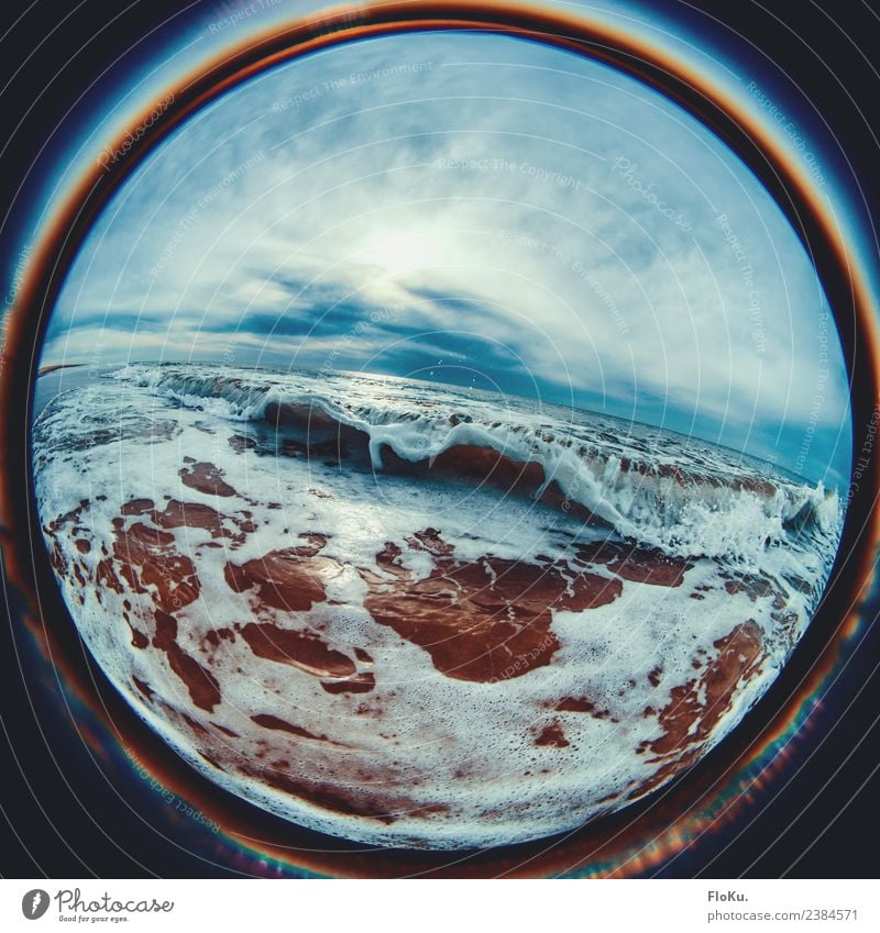 Nordseewelle Ferien & Urlaub & Reisen Tourismus Ferne Freiheit Sommerurlaub Strand Meer Wellen Umwelt Natur Urelemente Sand Wasser Himmel Wolken Wetter Küste