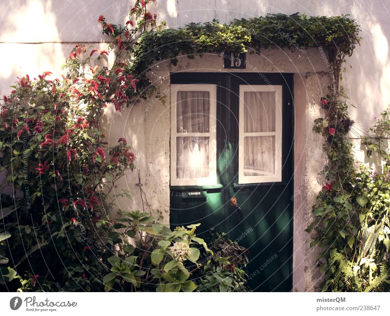 13. ästhetisch Idylle Garten Lissabon Portugal Tür Eingang Tor Fenster Lichtspiel Wand zeitlos Farbfoto Gedeckte Farben Außenaufnahme Detailaufnahme