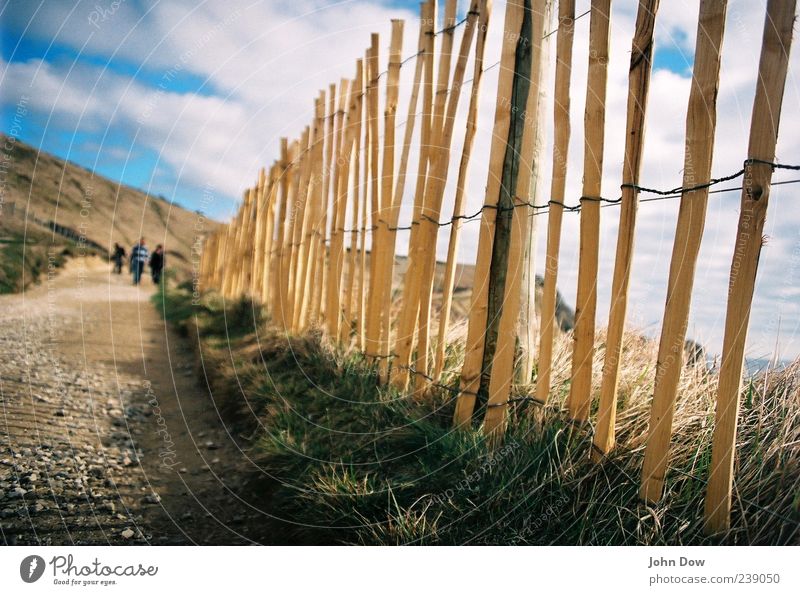 Frischluft tanken Leben harmonisch ruhig Freizeit & Hobby Ferien & Urlaub & Reisen Ausflug Meer 3 Mensch Wolken Pflanze Gras Sträucher Hügel Küste Bucht