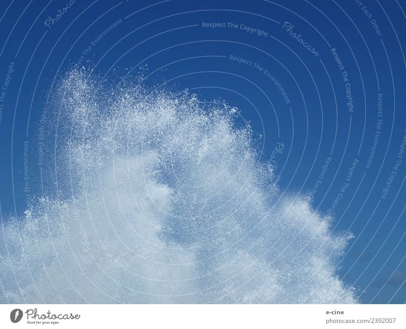 Wellenbrecher und Brandung am Meer Wassersport Umwelt Natur Urelemente Luft Wassertropfen Himmel Frühling Sommer Herbst Winter Klima Wetter Wind Sturm Küste